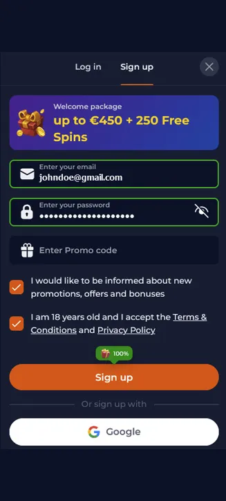 Nine Casino registration process on mobile Nine Casino registration process on mobile