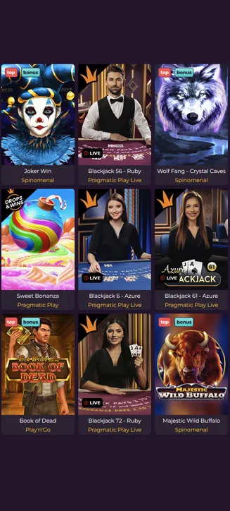 Wizebets popular games on mobile Wizebets popular games on mobile